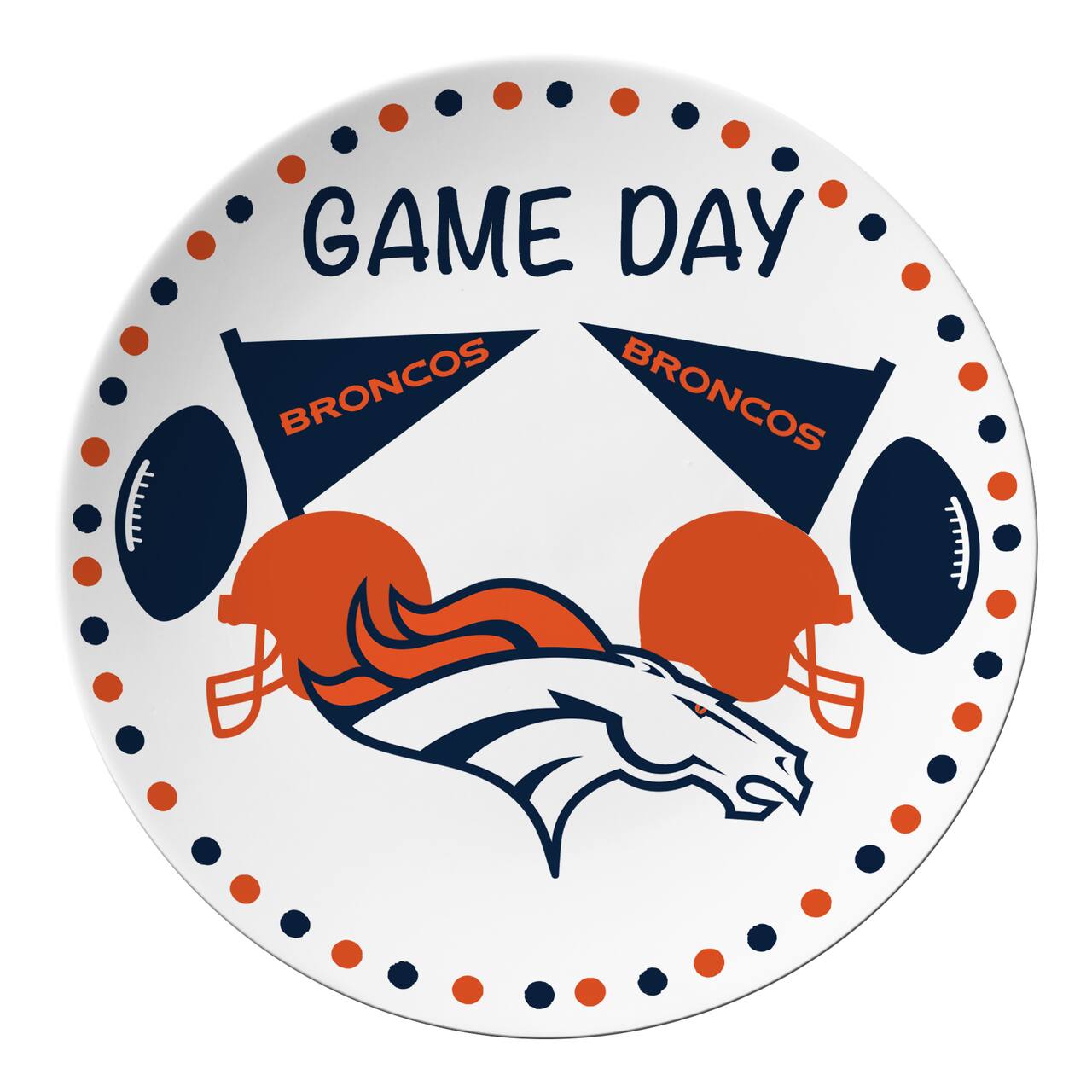 The Memory Company 10" NFL Game Day Round Plate
